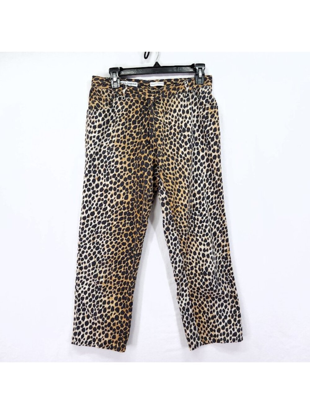 Vintage Dolce Gabbana Leopard Print Jeans 29 Archival D&G Animal Straight Crop
